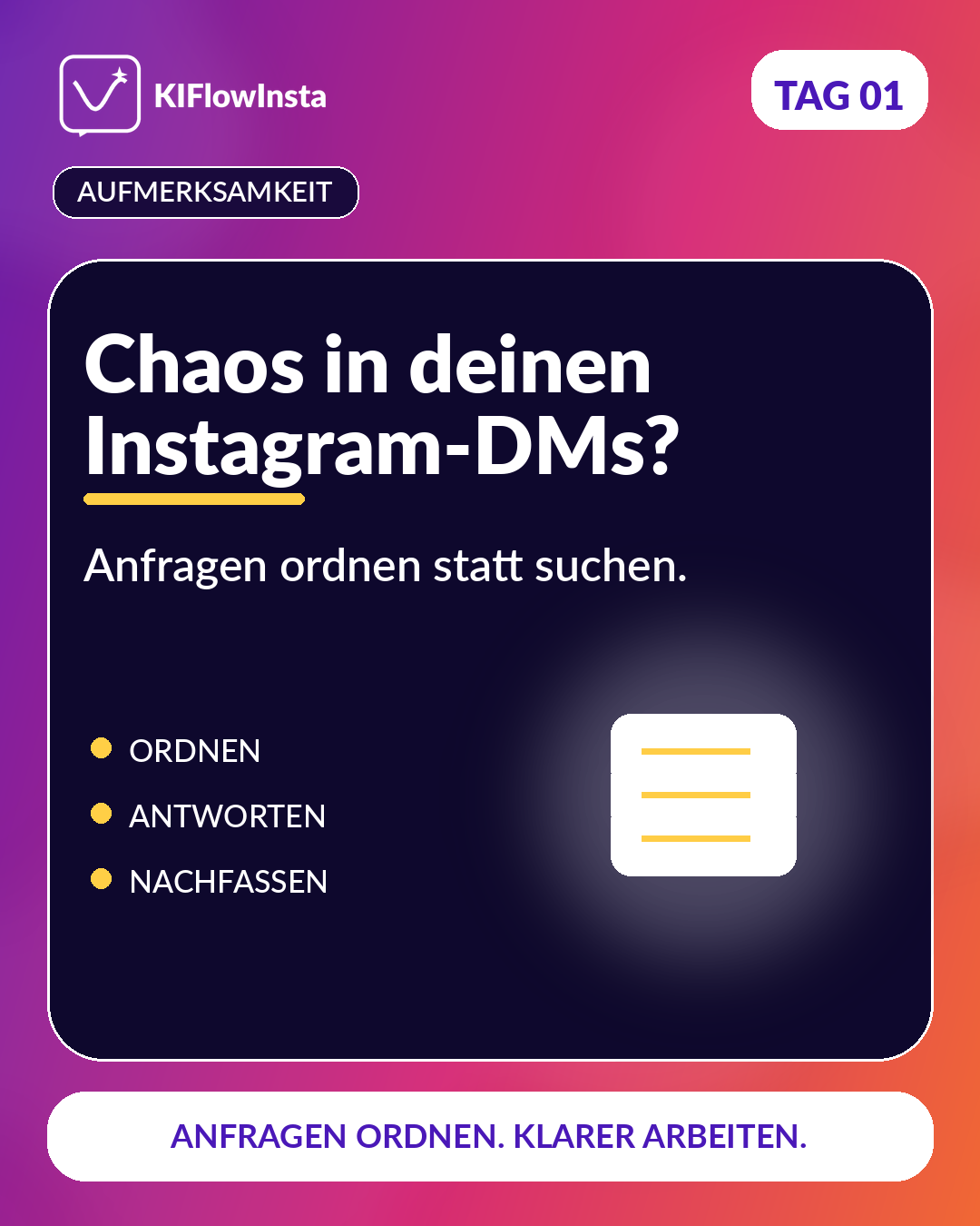 Chaos in Deinen Instagramm DMs ?